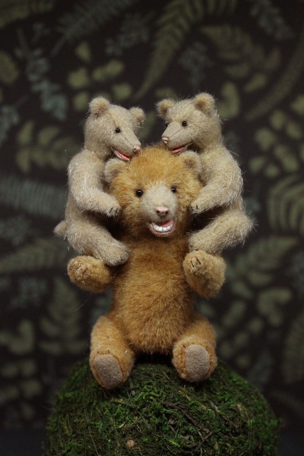 Vintage miniature teddy bear family Artist memory bear | Etsy