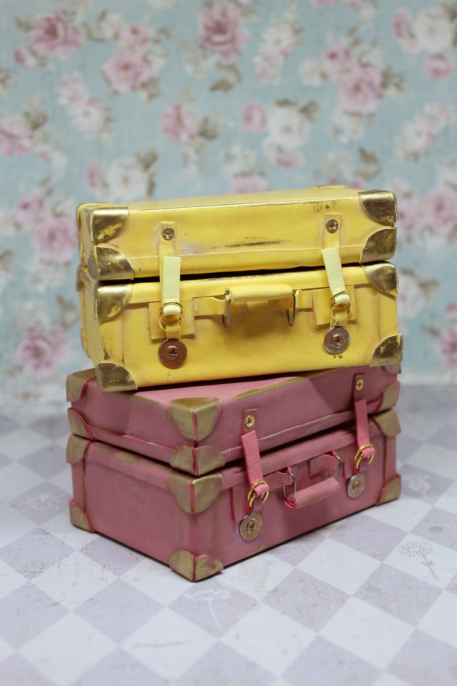 Miniature suitcase Tiny Travel Dollhouse in a Suitcase Vintage Etsy