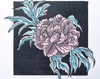 Light Peony print