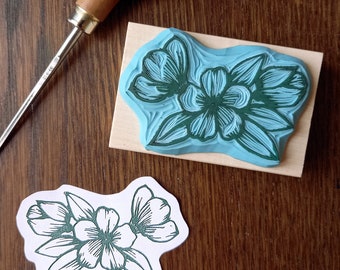 Rubber stamp island flower