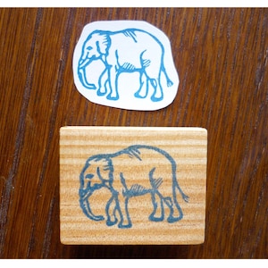 Sello de elefante grabado a mano
