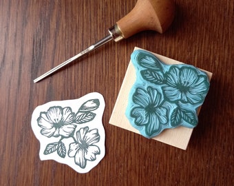 Rubber stamp flower