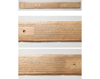Antique 17th-18th Cent. SRI LANKAN OLA Pali Buddhist Hand Written Manuscript Palm Leaf Page Patra Parna Panna - Excellent Condition !