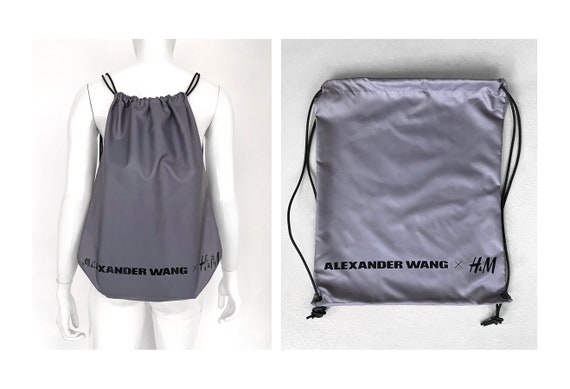 Alexander Wang x H&M designer draw string bag Alexander Wang H&M Drawstring Back Pack / Gym Bag /Limited  main image 3