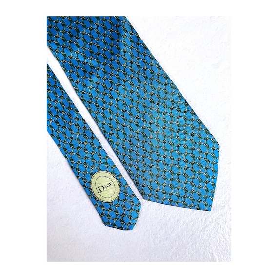 Vtg CHRISTIAN DIOR 100% SILK Twill Necktie Classi… - image 1