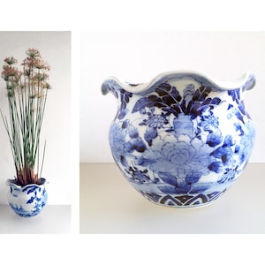 1825-1850 DAO GUANG QING Dynasty Era Documented Porcelain China Scalloped Cachepot Jardiniere Bowl Pot - Mint Condition !