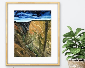 Black Canyon of the Gunnison Unframed Fine Art Print by Paonia Colorado Artist Robin Arthur | Print on Paper in Various Sizes