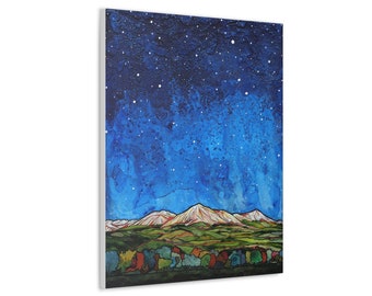 Paonia, Colorado Rocky Mountains and Starry Night Sky Unframed Fine Art Canvas Print by Robin Arthur | Ready to Hang, Various Sizes