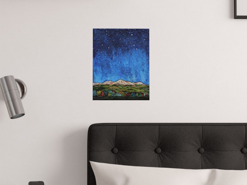 Colorado's North Fork Valley Under A Starry Night Unframed Fine Art Print on Paper by Paonia, CO Artist Robin Arthur Various Size Choices image 6