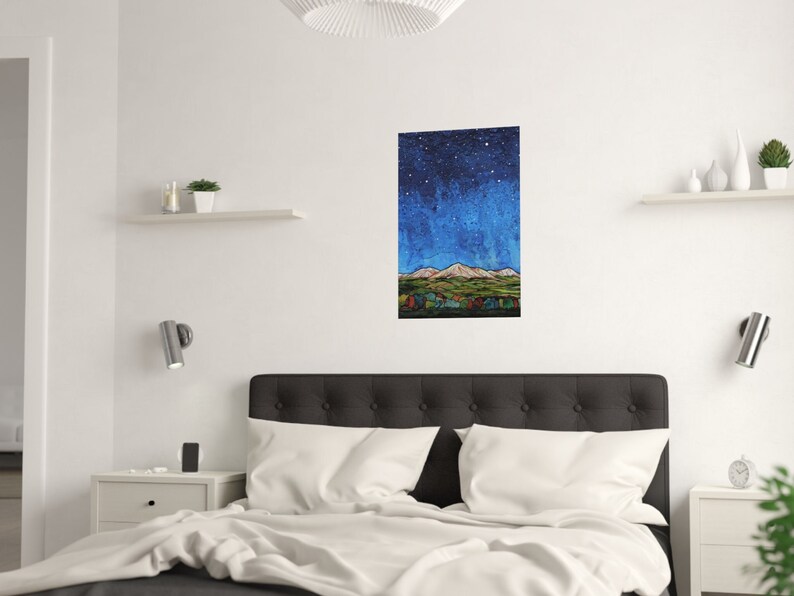 Colorado's North Fork Valley Under A Starry Night Unframed Fine Art Print on Paper by Paonia, CO Artist Robin Arthur Various Size Choices image 4