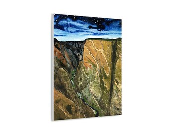 Black Canyon of the Gunnison Unframed Fine Art Canvas Print by Paonia, Colorado Artist Robin Arthur Ready to Hang Artwork in Various Sizes