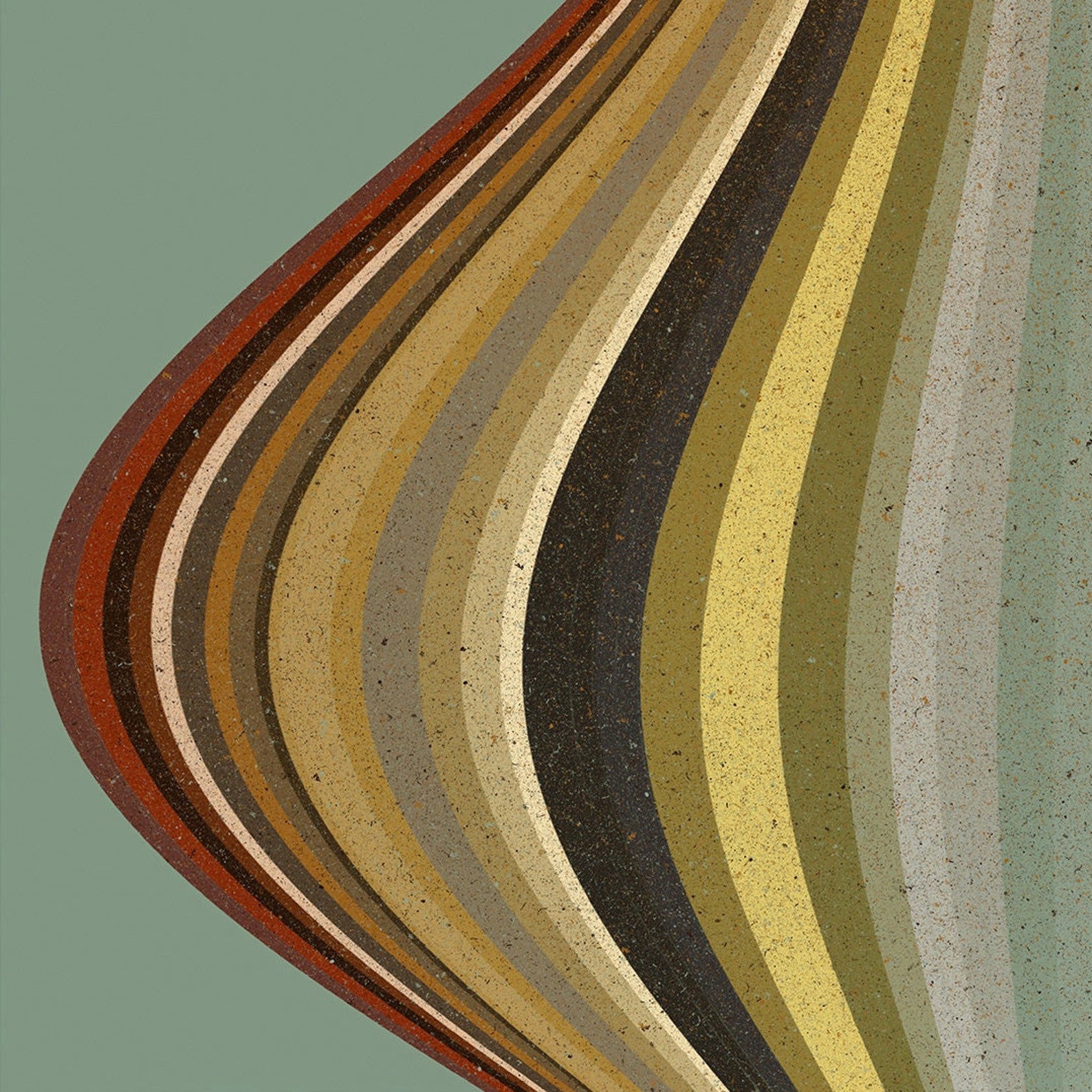 Mid Century Danish Modern Abstract Wall Art in Sizes up to - Etsy