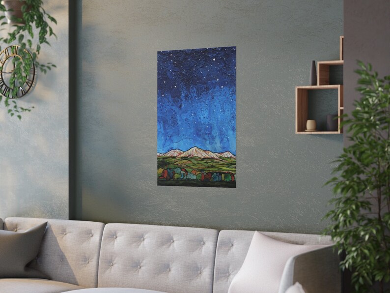 Colorado's North Fork Valley Under A Starry Night Unframed Fine Art Print on Paper by Paonia, CO Artist Robin Arthur Various Size Choices image 5