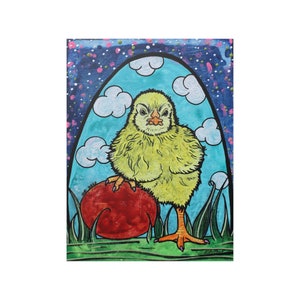 Sassy Little Baby Chicken and Egg Unframed Fine Art Print by Colorado Artist Robin Arthur Cute Chicken Art for Modern Farmhouse Decor image 8