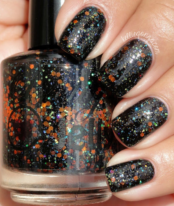 Pumpkin Carousel 12ml Glitter Nail Polish, Halloween Nail Polish, Indie Nail Polish, Fun Holiday Nails, Fall Nail Color, Square Bottle Pumpkin Carousel 12ml Glitter Nail Polish, Halloween Nail Polish, Indie Nail Polish, Fun Holiday Nails, Fall Nail Color, Square Bottle