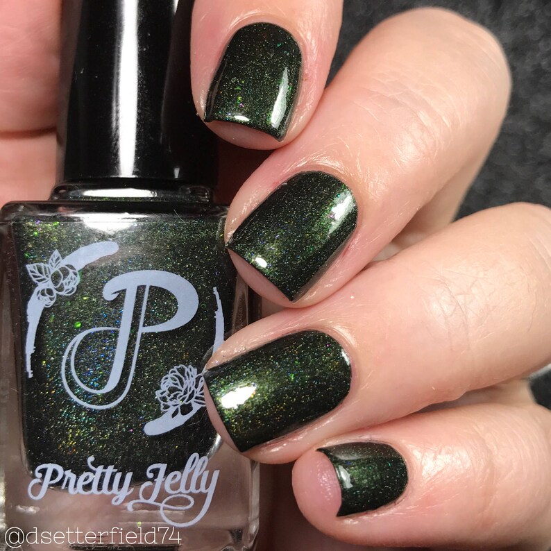 Green Nail Polish Holographic Nail Lacquer Indie Nail Etsy Green Nail Polish Holographic Nail Lacquer Indie Nail Etsy