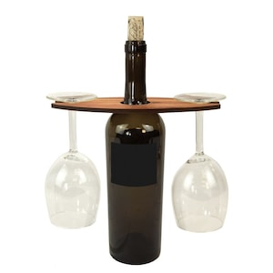 Wood Wine Butler Wine Caddy Wine Glass Holder Home Decor Housewarming Gift Wedding Gift Wine Holder Rack Glass Wooden Caddy for Wine Glasses