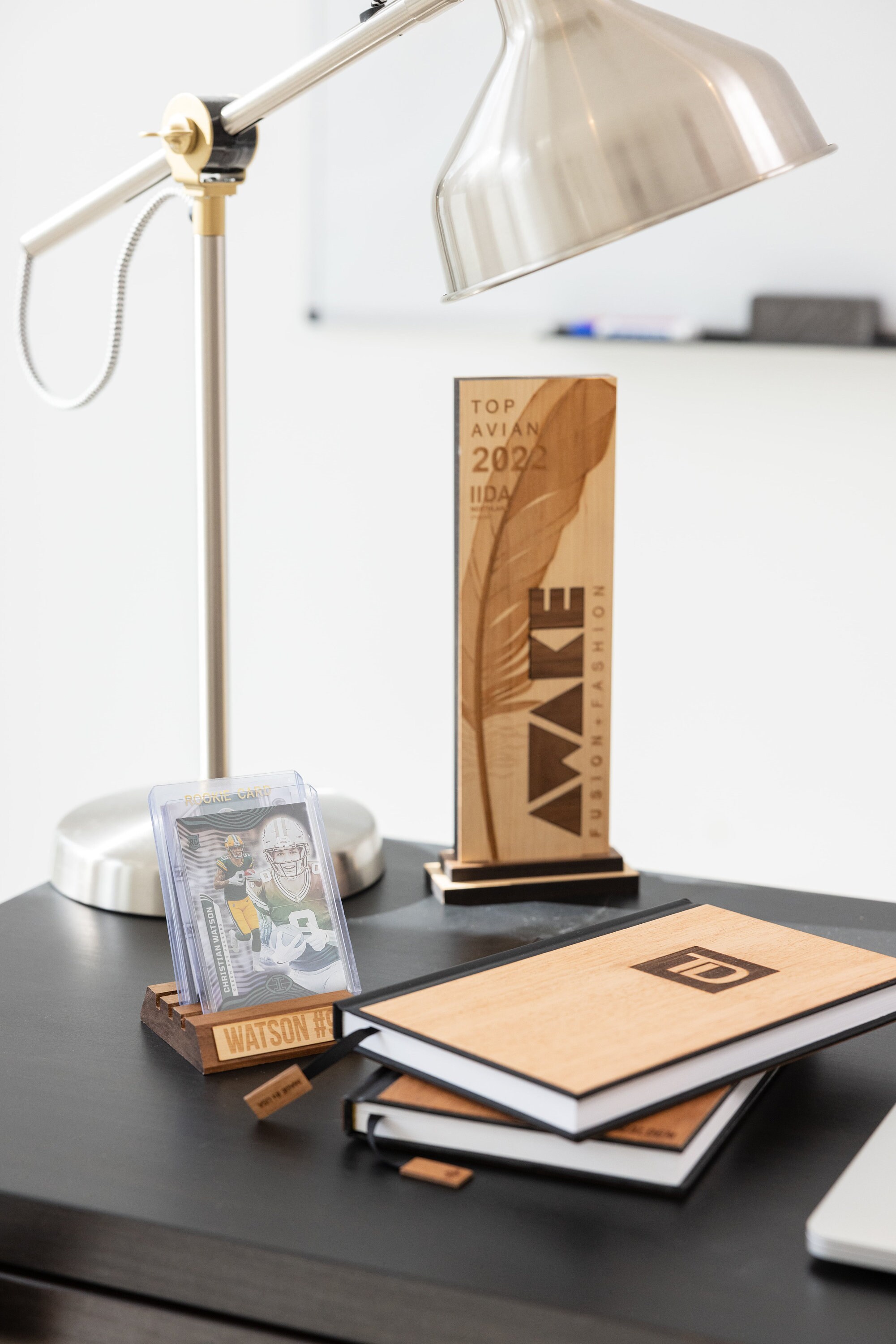 CUSTOM Trading Card Stand Sports Card Display Wooden Card Holder for