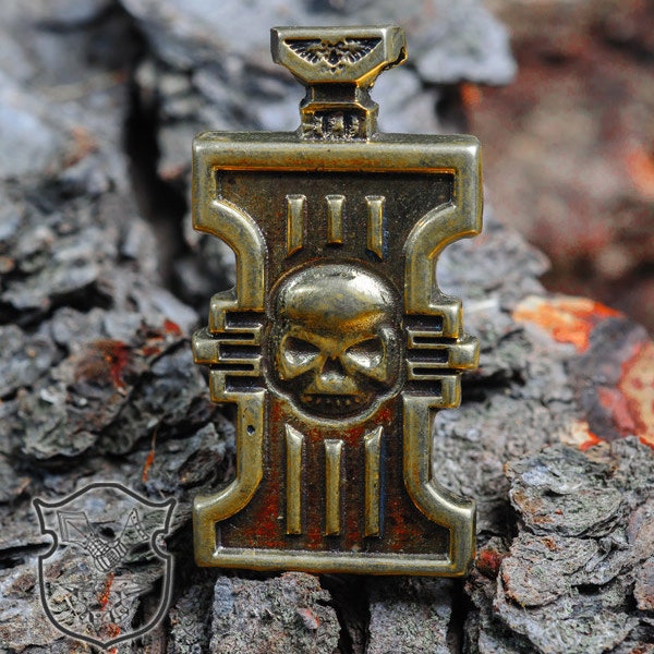 Bronze Warhammer 40k Inquisition Icon Space Marines Video Game Pendant Necklace