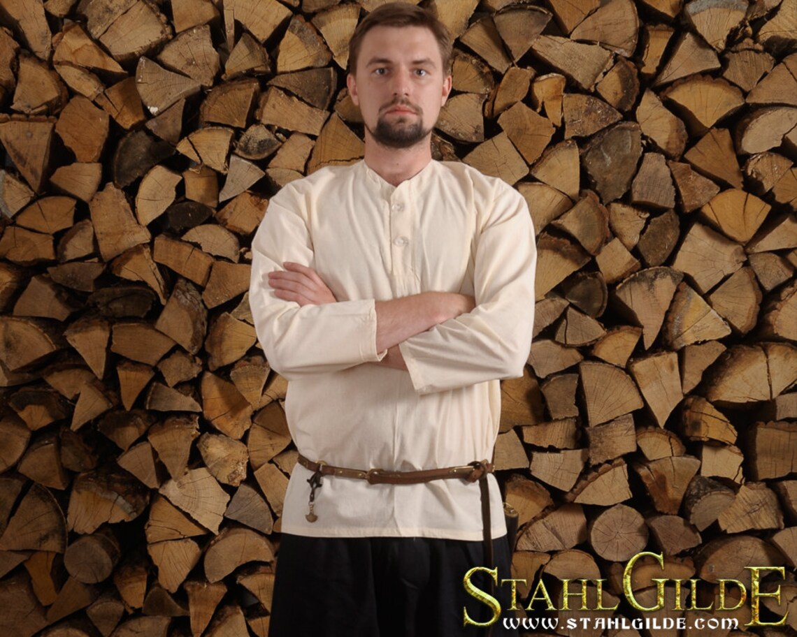 Cotton Viking Shirt Fantasy Shirt Men's Medieval Shirt Etsy