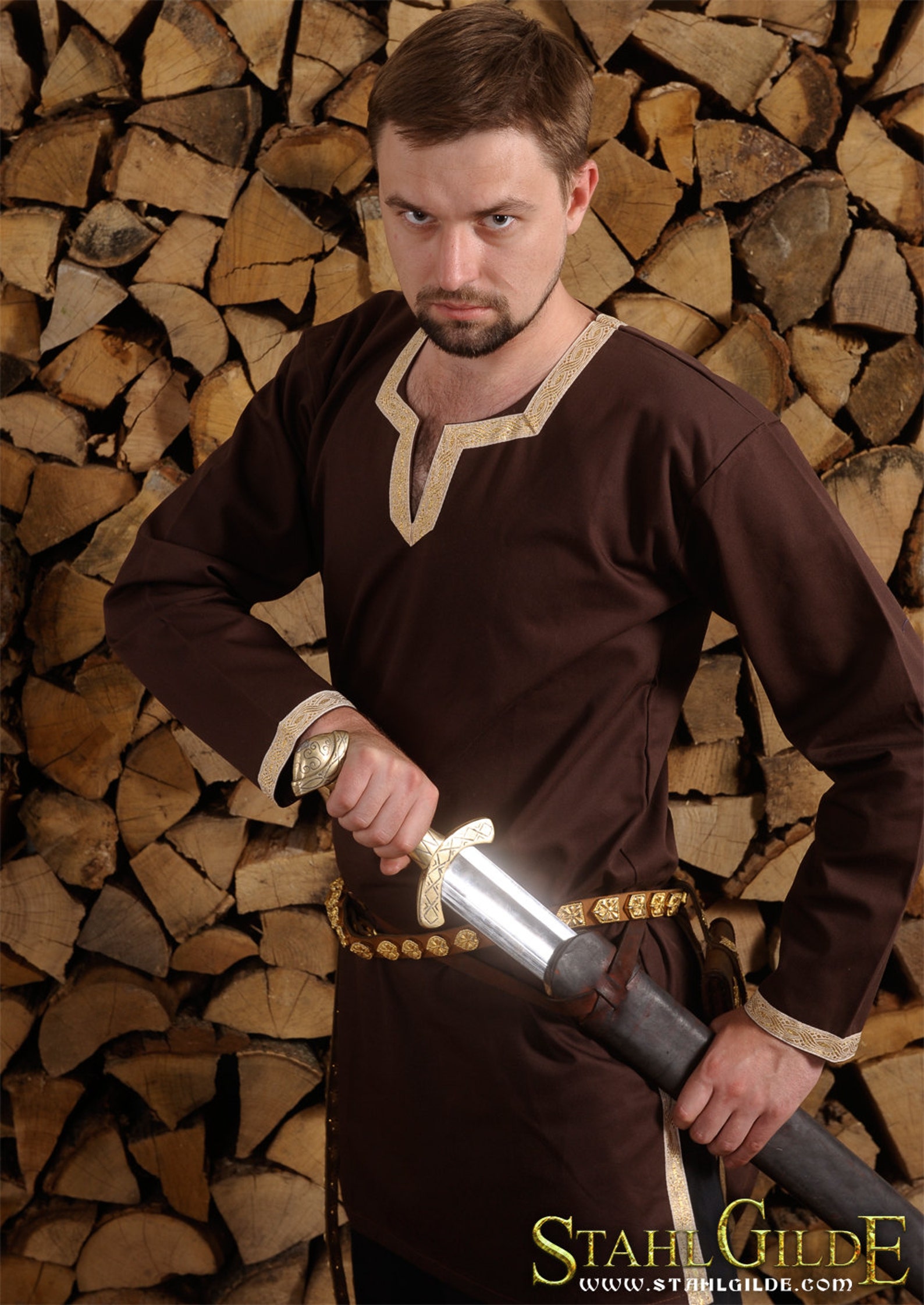 Cotton Viking Shirt Fantasy Shirt Men's Medieval Shirt Etsy