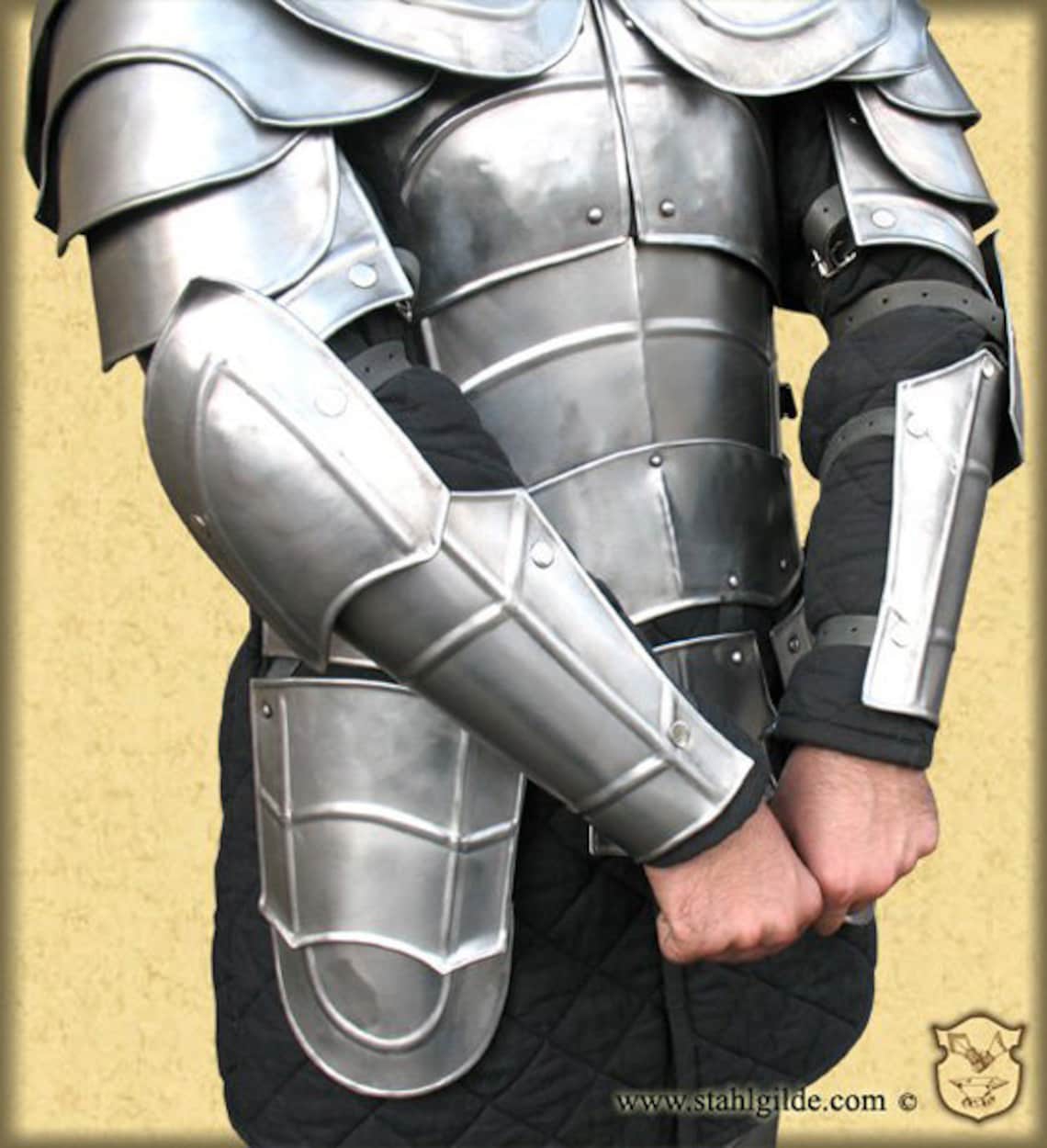 Larp fantasy medieval steel armor arm bracers Arm Bracers Etsy