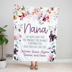 Blanket for Mom, Personalized Mom Blanket,  Mother&#39;s Day Gift, How Much We Love You, Mom Poem Blanket, Blanket for Grandma, Gift for Her