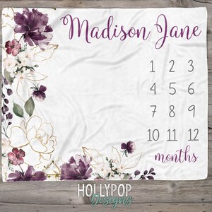 personalized monthly blanket