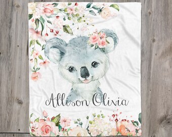 Koala Baby Blanket Etsy
