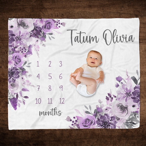Monthly Baby Milestone Blanket Etsy