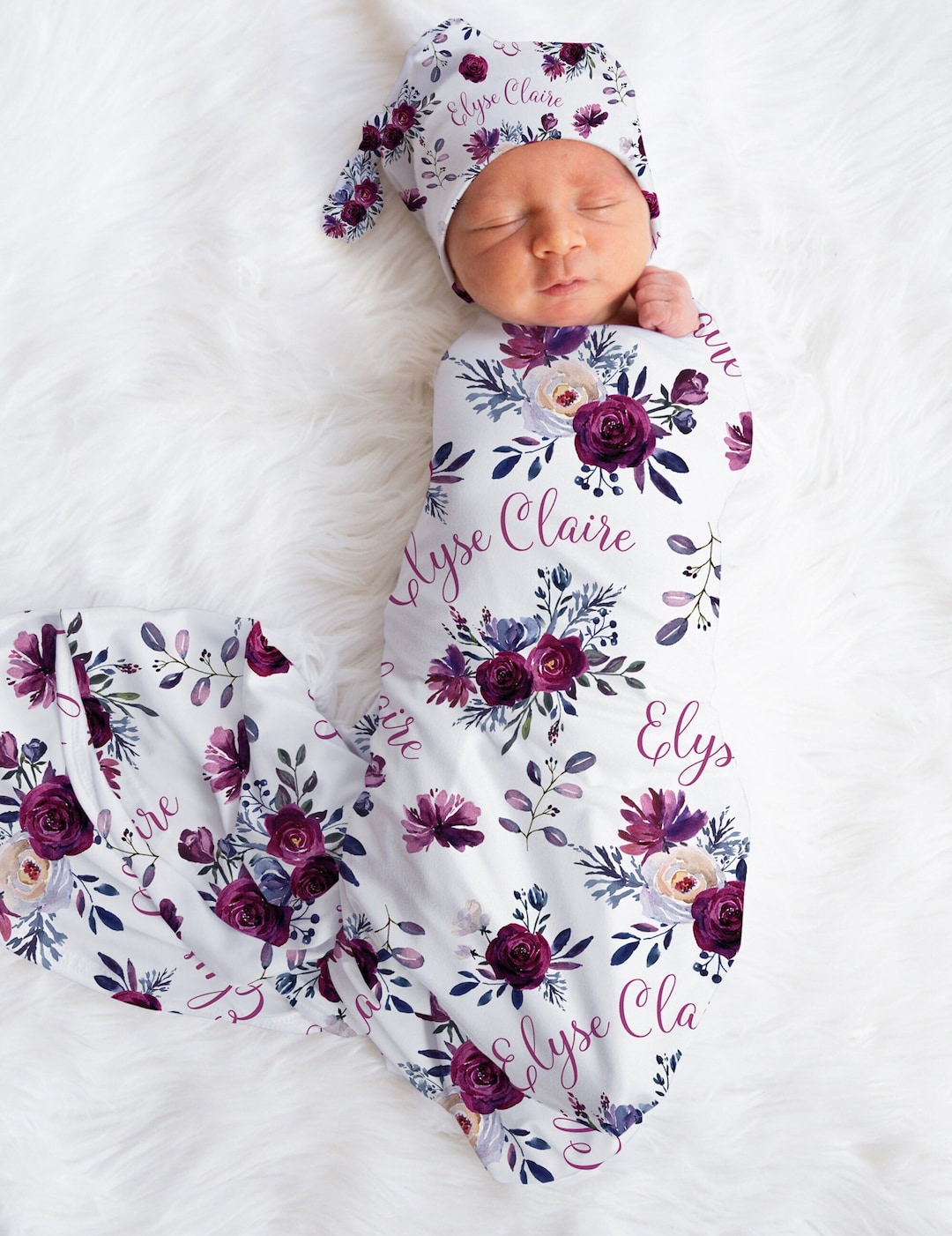 New Born Baby Pillow Set In Purple Color main image 1