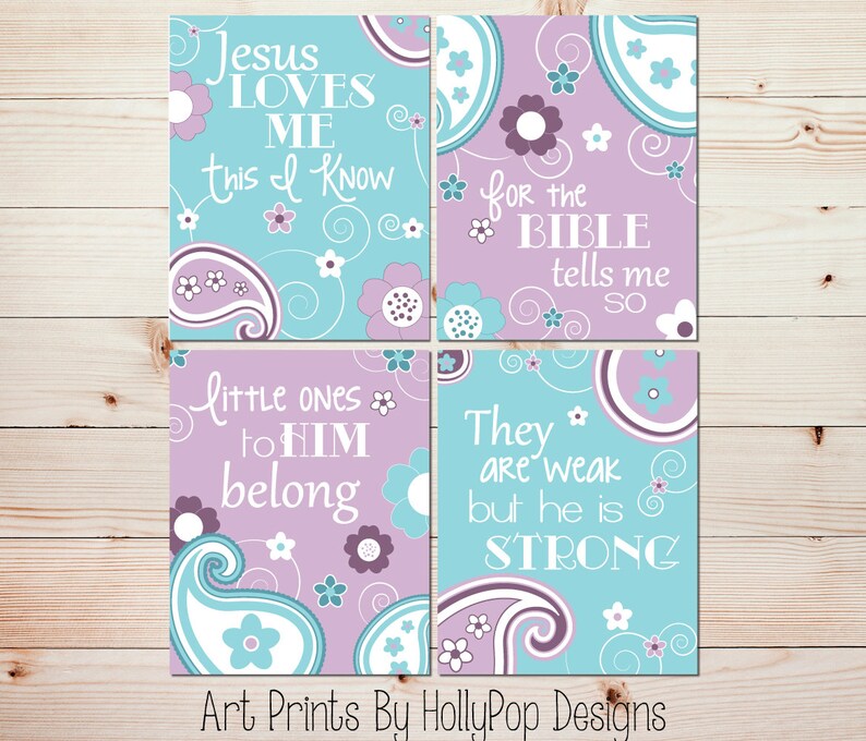 Baby girl nursery wall art Nursery art prints Purple aqua Etsy