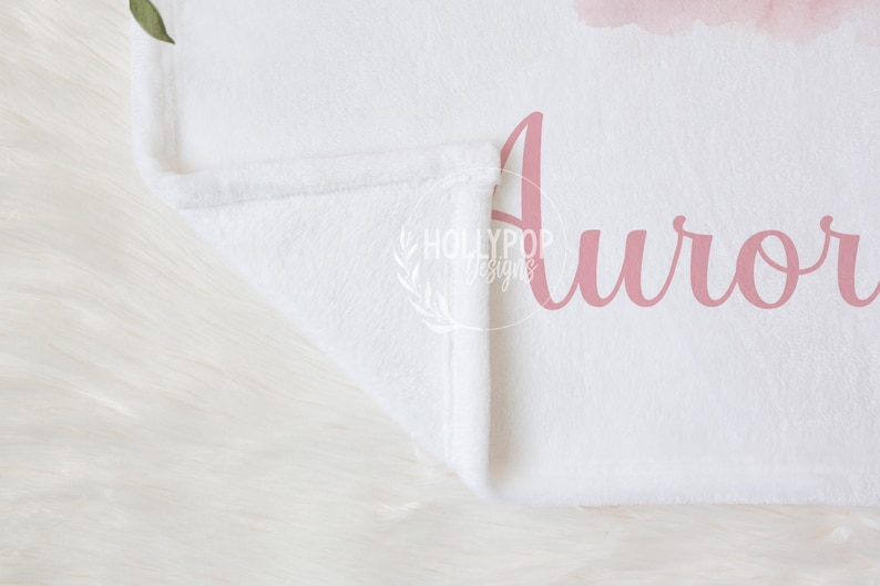 PERSONALIZED PINK PRINCESS Blanket, Toddler Girl Gift, Princess Baby Blanket, Custom Princess Name Blanket, Baby Shower Gift, Girl Birthday image 6