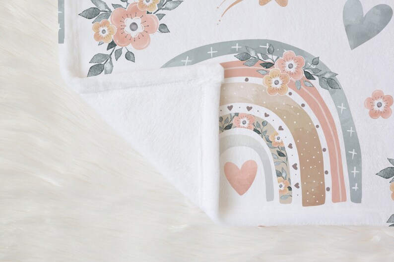 Rainbow Baby Blanket Personalized Rainbow Swaddle Blanket Etsy