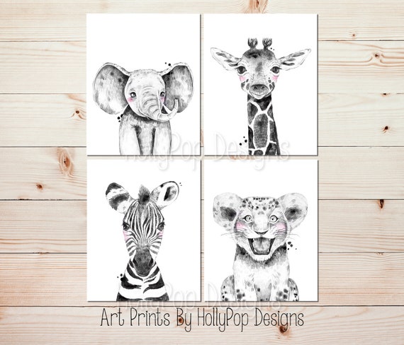 black and white animal prints for nursery