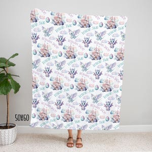 BABY GIRL DRAGON blanket, Personalized Dragon Baby Blanket, Toddler Girl Dragon Gift, Dragon Gift for Girl, Dragon Nursery Minky Blanket image 6