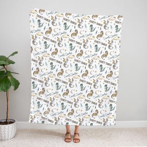 PERSONALIZED BOY DRAGON Baby Blanket, Baby Boy Dragon Blanket, Toddler Boy Blanket, Dragon Nursery Baby Gift, Dragon Baby Shower Boy Gift image 2