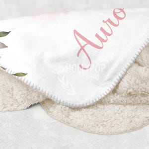 PERSONALIZED PINK PRINCESS Blanket, Toddler Girl Gift, Princess Baby Blanket, Custom Princess Name Blanket, Baby Shower Gift, Girl Birthday image 4