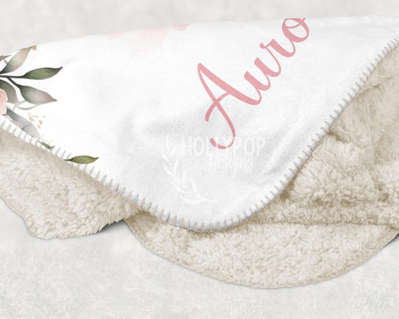 PERSONALIZED PINK PRINCESS Blanket, Toddler Girl Gift, Princess Baby Blanket, Custom Princess Name Blanket, Baby Shower Gift, Girl Birthday image 4