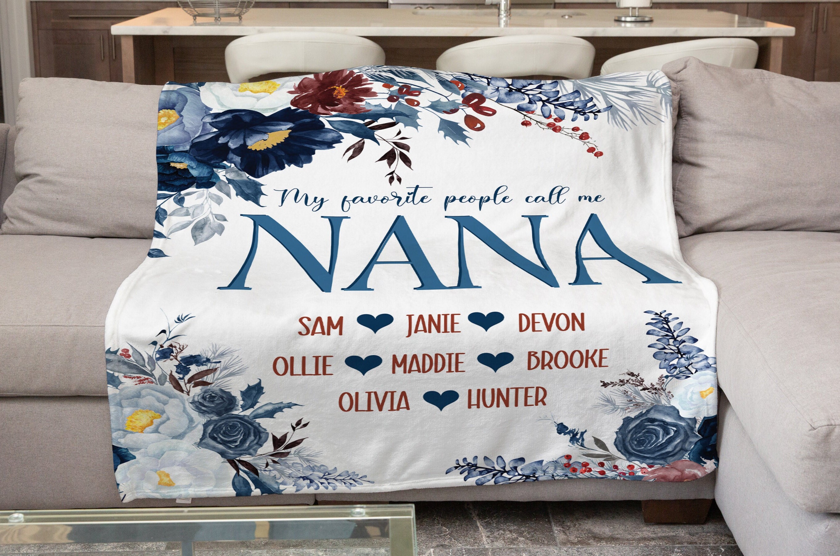 Personalised nana blankets sales