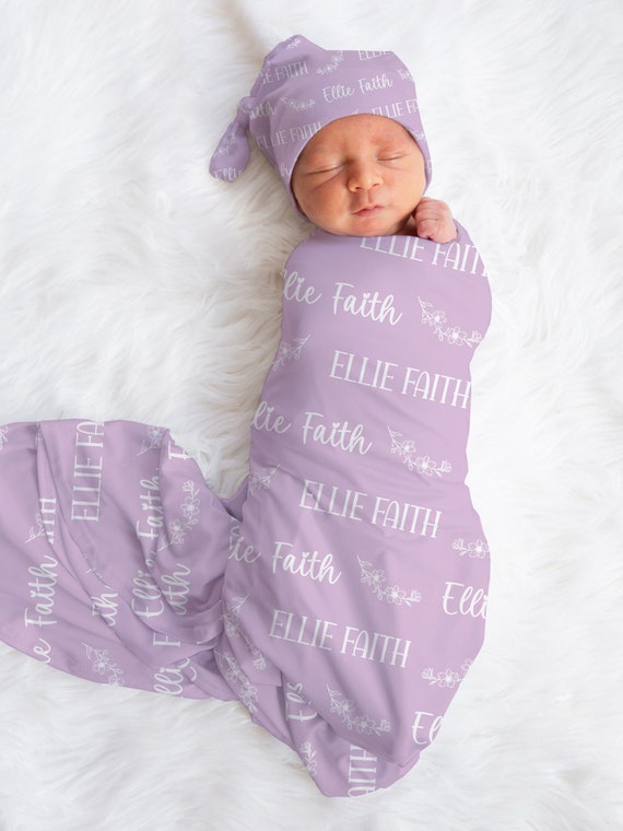Baby Name Swaddle Set Newborn Girl Swaddle Blanket Baby Girl