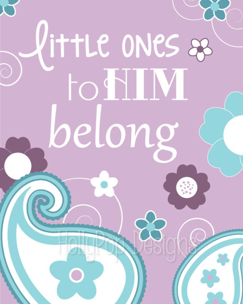 Baby girl nursery wall art Nursery art prints Purple aqua Etsy