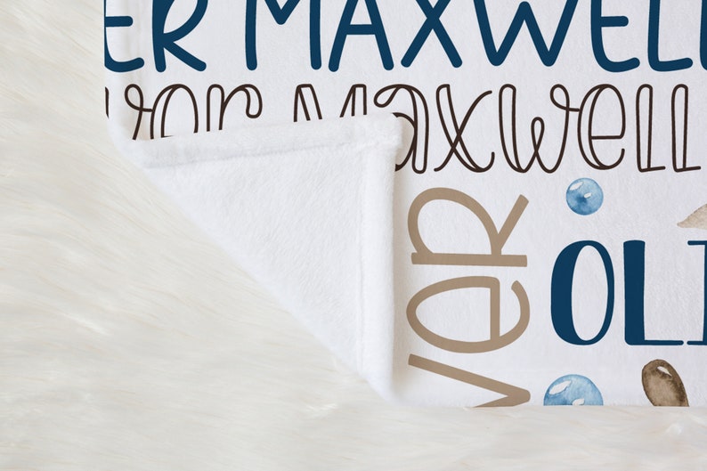 Baby Boy Personalized Nautical Blanket, Sailboat Anchor Baby Blanket, Custom Name Baby Boy Gift, Nautical Swaddle Blanket, Nautical Minky afbeelding 3