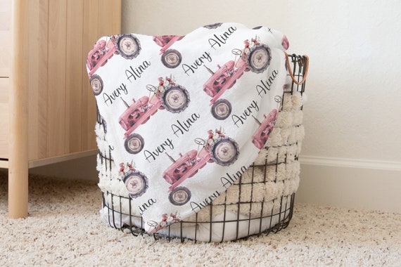 Personalized tractor blanket hotsell
