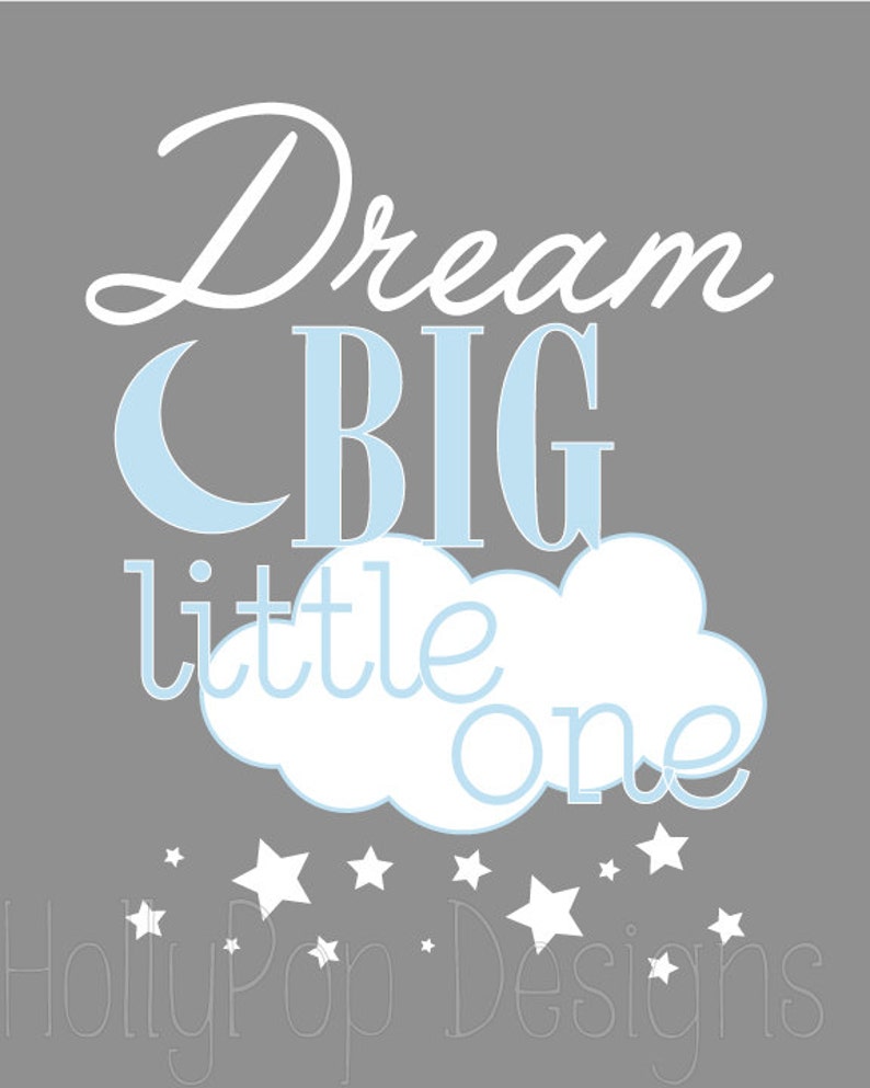 Dream Big Little One Set of 3 Prints Boys Room Nursery Wall | Etsy