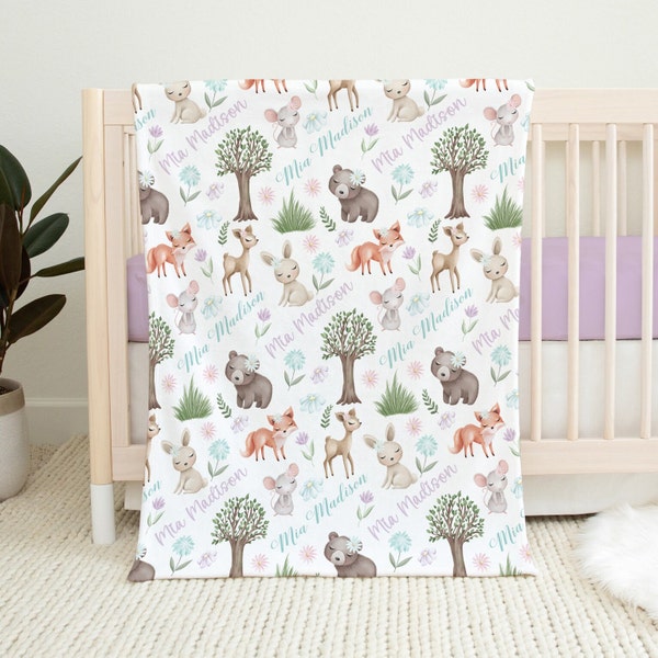 Baby Girl Deer Crib Set Etsy