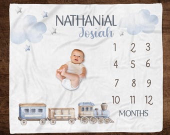 Monthly Milestone Blankets For Baby Boy Baby Birth Month Blanket