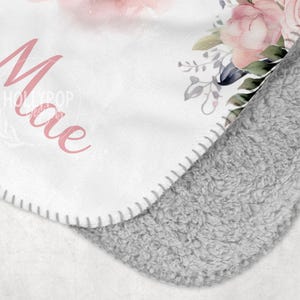 PERSONALIZED PINK PRINCESS Blanket, Toddler Girl Gift, Princess Baby Blanket, Custom Princess Name Blanket, Baby Shower Gift, Girl Birthday image 5