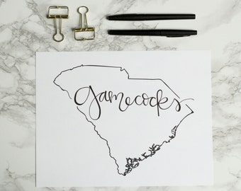 South Carolina: Gamecocks Print