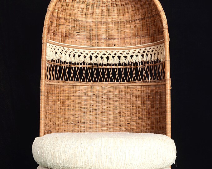 Vintage Wicker Egg Chair Etsy